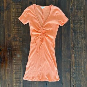 Gianni Bini bright peach bodycon dress Size Small. GUC.